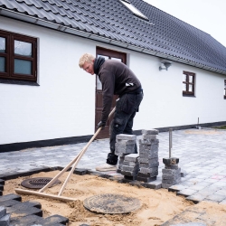 Igangværende belægning i Nørresundby